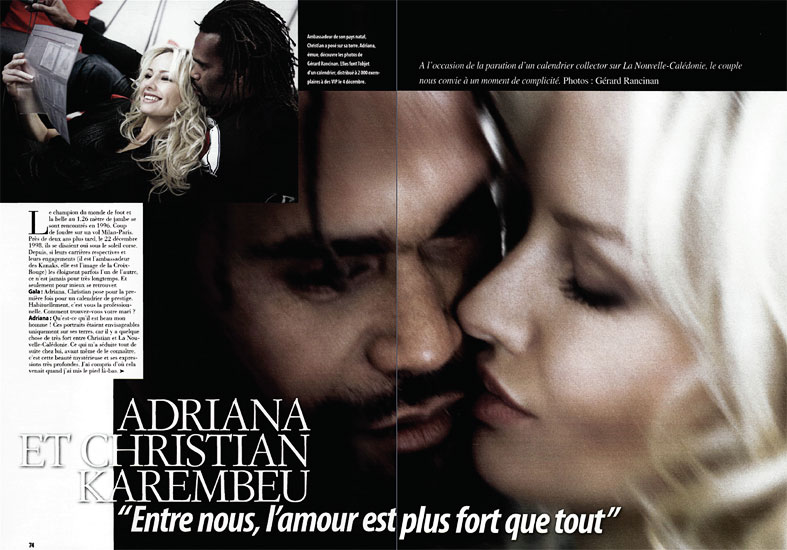 Retouche Article sur Adriana et Christian Karembeu Retouche Article sur Adriana et Christian Karembeu