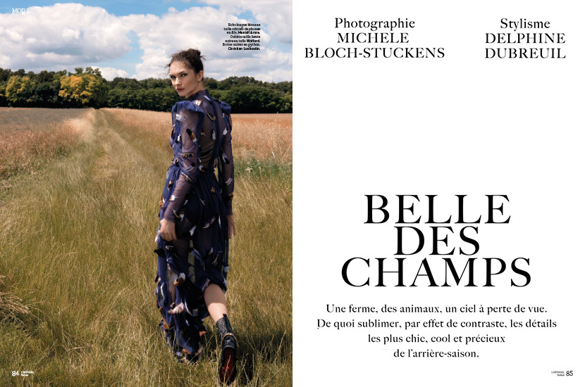 L'Officiel Suisse n°25 - Édito Belle des Champs Retouche L'Officiel Suisse n°25 - Édito Belle des Champs