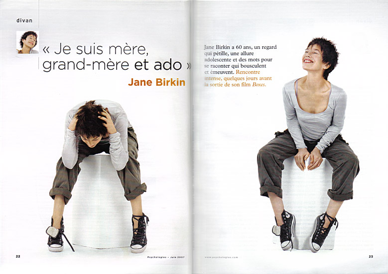 Psychologies - Jane Birkin Retouche Psychologies - Jane Birkin